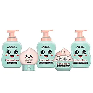 Keya Seth Aromatherapy Schoolers Complete Kids Care Range- No Harmful Chemical Hypoallergenic, Paraben & Sulfates Free (5 Items in the set)