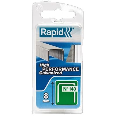 Rapid, 40109514, Agrafes N°140, Longueur 8mm, 970 pièces, Pour les travaux de construction et d’isolation, Fil galvanisé, Haute performance