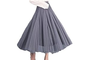 Dazzerake Gonna in Tulle Donna Elegante Morbida Gonna Lunga Estiva Tutu Vintage Taglia Unica