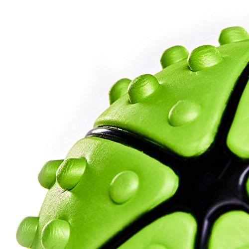 Massageball | Noppenball | Igelball | Faszien-Ball | Faszien-Rolle für Hand, Fuß, Rücken, Nacken | 14 cm, grün - 2