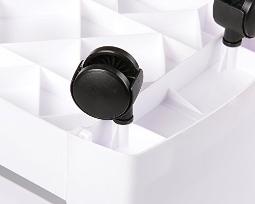 Ondis24 Nischenwagen Mobilo Rollwagen Badregal Badwagen aus Kunststoff weiß 3 Ablagefächer höhenverstellbar - 7