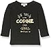 3 Pommes Girls' Chic Long Sleeve Top, Black, 12-18 Months