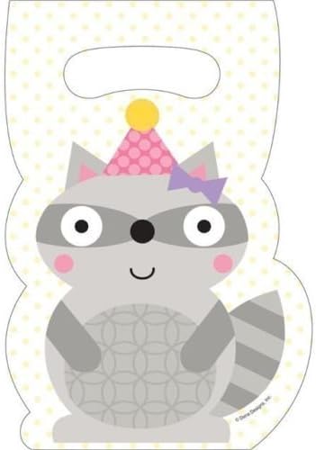 Happi Woodland Girl Plastic Party Loot Bags x 8