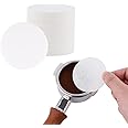 watchget 53mm Espresso Paper Filter, 100 Pcs Unbleached Coffee Filter Paper for Espresso Machine Puck Screen Portafilter Papers Compatible with 54mm Portafilter Basket Replacement Paper Filters