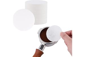 watchget 53mm Espresso Paper Filter, 100 Pcs Unbleached Coffee Filter Paper for Espresso Machine Puck Screen Portafilter Papers Compatible with 54mm Portafilter Basket Replacement Paper Filters