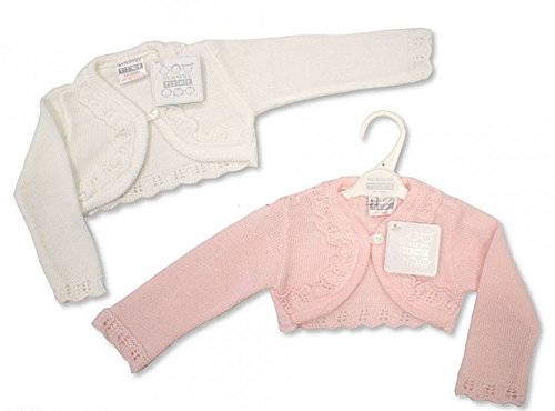 Baby Girls Bolero Fancy Cardigan Shrug 0 - 24 months (18-24 Months, White)