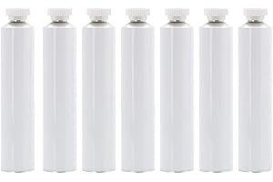 XHDIGI Leere Ölfarbe Tube mit Nadelkappe (40 ml, 7er-Pack), unversiegelte Aluminiumröhre zur Aufbewahrung von Acryl, Gouaches, Aquarellfarben, Ölen und anderen Farben