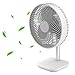 Produktbild EXTSUD USB Tischventilator,Leise Schreibtischventilator 17cm USB Ventilator Fan Neigungswinkel ca.45° Büro Desktop Lüfter 18 Stunden Lange Standby-Zeit mit 3000mAh Batterie und 4-Leistungsstufen