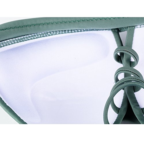 Damen Push Up Bikini Set Gepolstert Neckholder Bandeau Bademode ohne Bügel Tankini Badeanzug Strandmode - 4