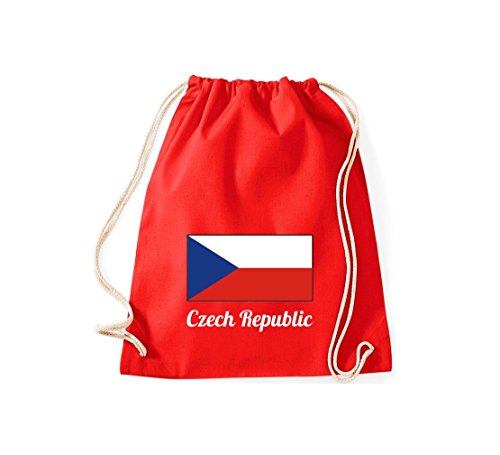 Gym Sack Turnbeutel Ländersack Czech Republic Tschechien , Rot