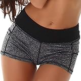 Kurze und knapp geschnittene Shorts für Freizeit und Fitness mit kleiner, offener Tasche seitlich