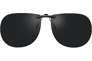 DAUCO Sonnenbrille Polarisiert Clip Aufsatz Brille for Herren und Damen Clip on Sonnenbrille Sunglasses Brillenclip