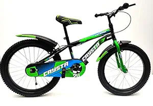 ACTINO VALBONE Crysta 20 inch Kids Cycle for Boys and Girls 6 to 10 Years(Green-Black)