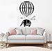 Produktbild Lsfhb 42X69 Cm Elefant Heißluftballon Wandaufkleber Für Kinder Kinderzimmer Home Interior Decor Einzigartige Aufkleber Ungiftig Pvc Abnehmbare Wand