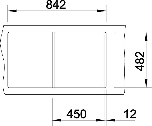 Blanco Zia 45 S Edelstahl-Spüle, Becken reversibel für 45 cm Unterschrank, Bürstfinish, silber, 514614 - 5
