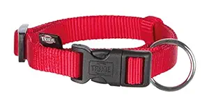 Trixie: - Classic Collar | Adjustable Nylon Dog Collar with Plastic Buckle for Closure | Durable and Tear Proof, Useful in Basic Training of Your Dog ? (40-65 cm/25 mm, L-XL), Red