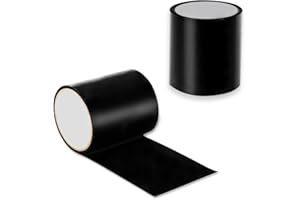 Forbabe 10x150cm Wasserdichtes Klebeband, Selbstklebend Abdichtband Schwarz Pool Reparaturset Dach Reparaturband Schnellstopp Leckklebeband für PVC-beschichtetes Zelt/Aufblasbare Kayaks/Rohre