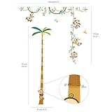 Decowall DA-1607 Affen-Höhentabelle Wandsticker Wandaufkleber Wandtattoo Kinderzimmer - 5