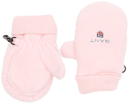 GANT Baby Boys 0-24m Fleece Mittens, Pink (California Pink), Small (Manufacturer Size:6-18M)