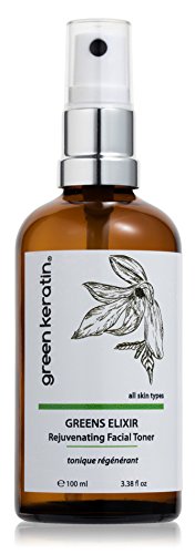 Greens Elixir Facial Toner With Hyaluronic Acid * Organic Green Coffee * Organic Rose Water, 98.9% Organic