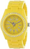 edc Damen-Armbanduhr Disco Glam - happy yellow with stones A.EE900172004