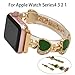 Produktbild Happysdh Armband für Apple Watch 4/3/2/1 42/44mm,Smartwatch Zubehör Herzförmiger Diamant aus Edelstahl Ersatzarmband Armbänder Smartwatch für Männer Frauen