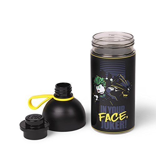 LEGO Batman Trinkflasche, Wasser/Hydration Flasche, 500 ml, (leicht zu befüllen mit Eis), schwarz - 2