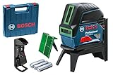 Incluye: nivel láser combinado con lineas verdes GCL 2-15 G,1/2 bandeja de L-BOXX para la herramienta, 3 pilas 1.5V LR6, placa reflectora de láser, soporte giratorio RM1, maletín