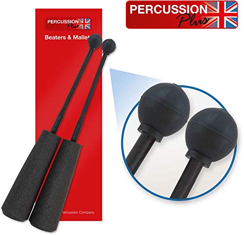 Percussion Plus PP756 Pair of Easy Grip Rubber Beaters for Chimes and Slit Drums - Soft