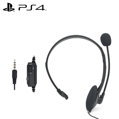 iprotect Gaming auriculares con micr  fono para Sony Playstation 4 negro