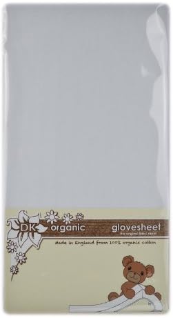 DK Glovesheets100% Organic Cotton Fitted Pram/Crib Sheet (White, up to 95x40 cm)