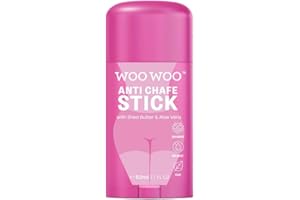 WooWoo Anti Chafe Stick with Aloe Vera and Shea Butter 50ml - Cruelty and Paraben Free Body Anti Chafing Balm, Thigh Rescue Anti-Friction Stick