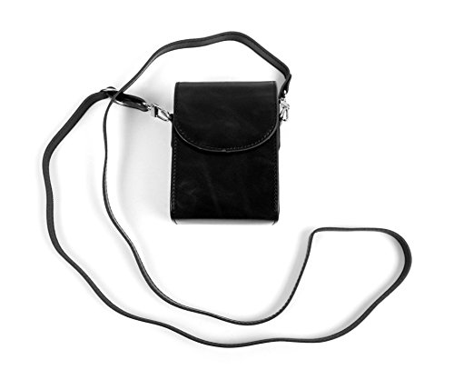 Housse de protection pour Nikon CoolPix W100 et Polaroid IF045  Lumix DMC-LX10  DMC-LX15 et DMC-TZ101 appareils photo compacts - aspect cuir couleur noir  par DURAGADGET