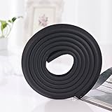 Tinksky 2M L-shaped Thicken Baby Safety Table Edge Corner Protector Guard Cushion Anti-collision Bumper Strip (Black)