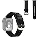 Produktbild bingT Kompatibel für Apple Watch Armband 38MM 40MM 42MM 44MM, Komprimiertes Weben Sportarmband Ersatz für iWatch Series 4, Series 3, Series 2, Series 1,Sport, Edition (38mm/40mm, Schwarz)