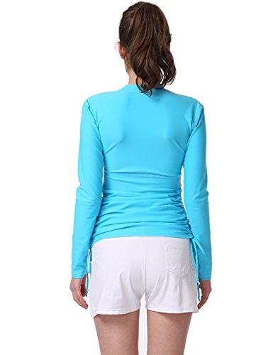 Damen Rash guard Surfen UV-Shirt Langarm Schwimmshirt UPF 50+ Sonnenschutz - 2
