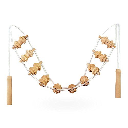 Wooden Massage Belt for Vertebral, Neck and Shoulder area. Multi-functional use