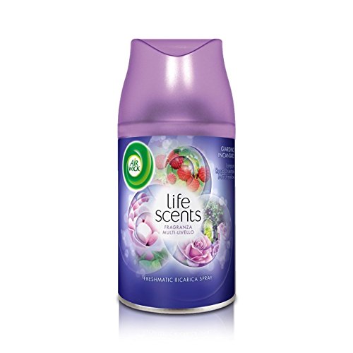 Air Wick Fresh Matic Life Scents 2 Electric, Enchanted Garden Diffuser Refill 250 ml – Set of 2 [500 ml]