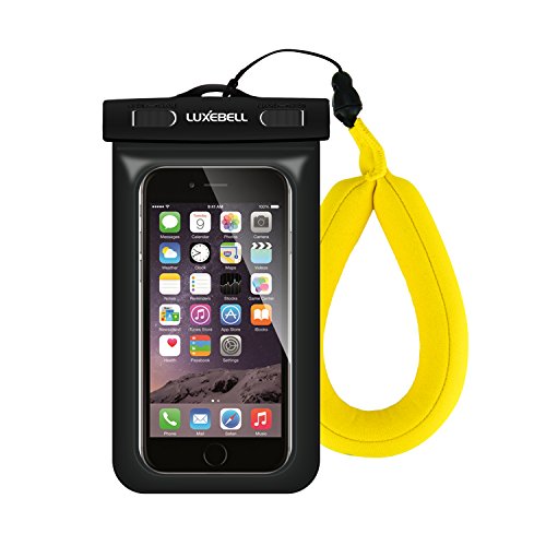 Luxebell® Wasserdichte Kamera Float Handschlaufe Armtrageschlaufe Schwimm-Armschlaufe für Ihre Unterwasserkamera Iphone Gopro VTech Kidizoom Action Cam Handy Marine-Fernglas Camcorder (2 Stück) (Gelb+Tasche)
