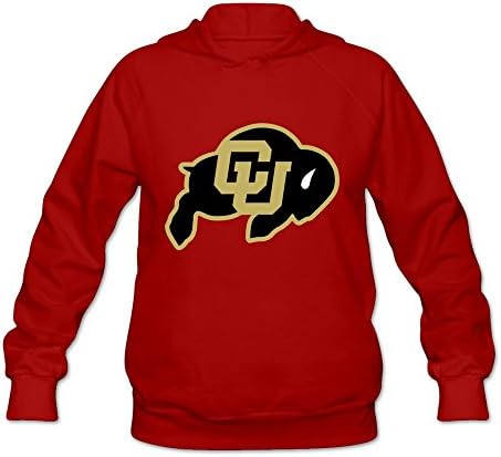 Ambom White Colorado Buffaloes 100% Cotton Hoodies For Female -  Red - 