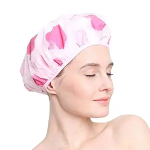 ELRINZA NEW PRESNTING Set of 3Pc Reusable Printed Shower Cap With Elastic Band For Home Use/Salons/Spa/Hair treatment/Beauty Parlours For Both Men And Women Bathing Accessory-Multi Color