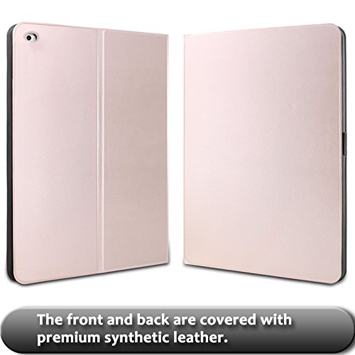 iPad Pro 12.9 Zoll Keyboard Hülle Case, mit Apple Pencil Halter, Infiland Bluetooth Tastatur Slim Fit Kunstleder Stand Tasche mit Hochwertige Abnehmbar Drahtlos Bluetooth Tastatur für Apple iPad Pro 12.9 Zoll iOS 9 2015 Tablet (deutsches Tastaturlayout, QWERTZ) (mit Auto Schlaf / Wach Funktion)(Rosa Goldene) - 2