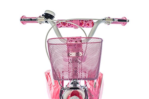 Schiano Mädchen Kinderfahrrad 16 Zoll Pink Love mit abnehmbaren Stützrädern Puppensitz und Radtasche Weiß Rosa - 2