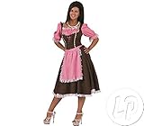 100% polyester Funny Fashion Disfraz de Tirolesa Gisela para Mujer XL