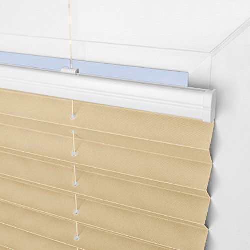 ROLLMAXXX Plissee Faltstore Faltrollo Rollo Fensterrollo Klemmfix ohne Bohren (50 x 160 cm, Beige) - 2