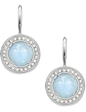 Thomas Sabo Damen-Ohrringe Glam & Soul Luna 925 Sterling Silber Zirkonia weiß hellblau H1809-694-31