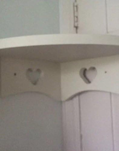 Heart corner shelf hand made painted Annie Sloan Old White Kitchen Shelf Bedroom Shelf Nursery Shelf etc new