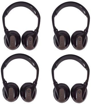 4 Pairs AC3640 VPL2591 Rear Seat Entertainment Headphones Dual Channel Fold Flat IR Wireless Infra Red