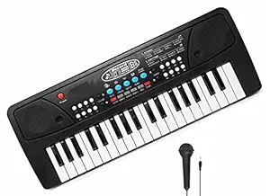 SUPER TOY 37 Key Electric Piano Keyboard Musical Toy with Mic & USB Charger