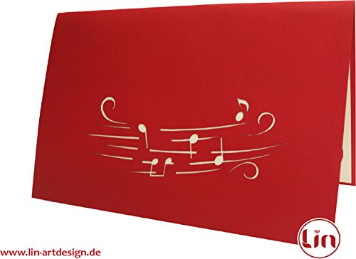 LIN-POP UP Karten Geburtstagskarten Gutscheinkarten Musik Konzert, Saxophon - 2